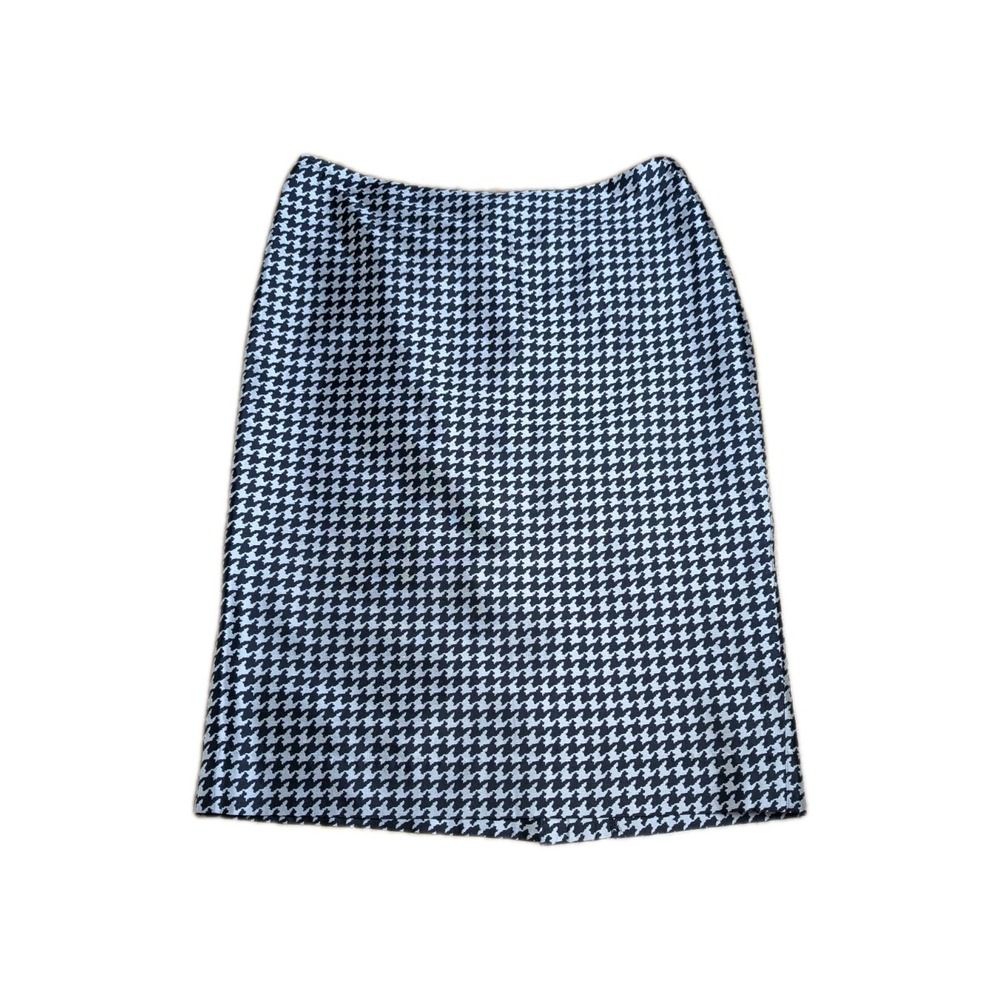 Vintage Ralph Lauren Black Label USA Made Silk Houndstooth Skirt Size 4 Timeless